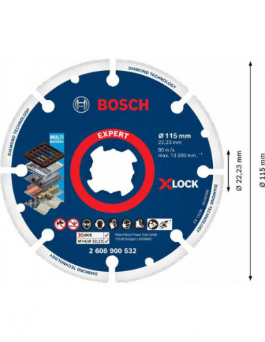 BOSCH 2608900532 Disco de corte de diamante...