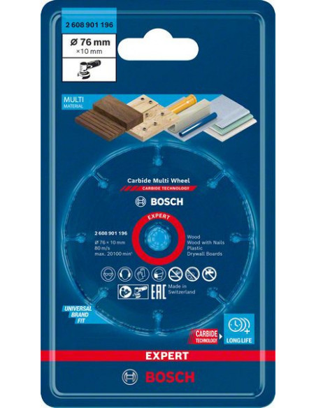Disco de corte EXPERT Carbide Multi Wheel de 76 mm, 10 mm