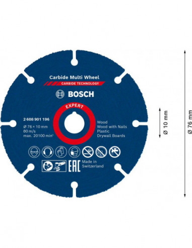 Disco de corte EXPERT Carbide Multi Wheel de 76...