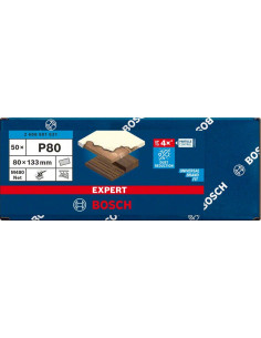 BOSCH EXPERT 2608901631 Malla de lija EXPERT M480 de 80 x 133 mm, G 80, 50 unidades 2