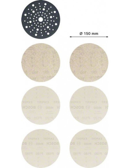 Kit de iniciación EXPERT M480 para lijadoras excéntricas de 150 mm, 7 unidades