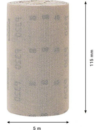 Rollo de malla de lija EXPERT M480 de 115 mm, 5...