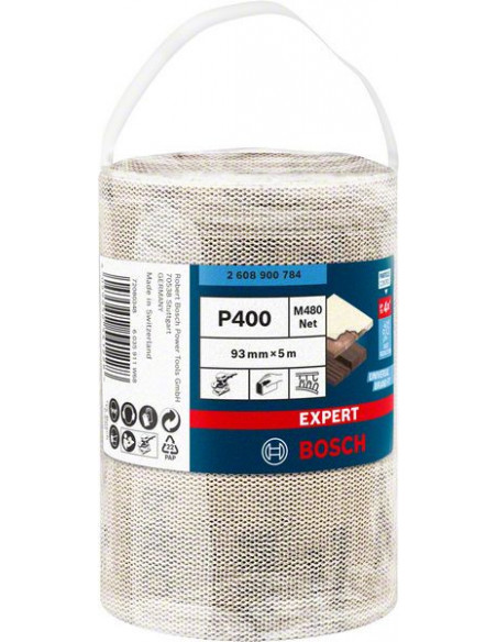 Rollo de malla de lija EXPERT M480 de 93 mm, 5 m, G 400