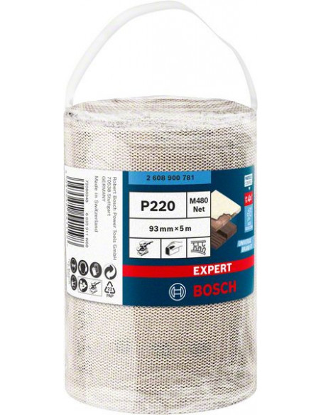 Rollo de malla de lija EXPERT M480 de 93 mm, 5 m, G 220