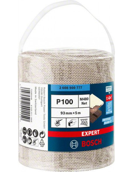 Rollo de malla de lija EXPERT M480 de 93 mm, 5 m, G 100