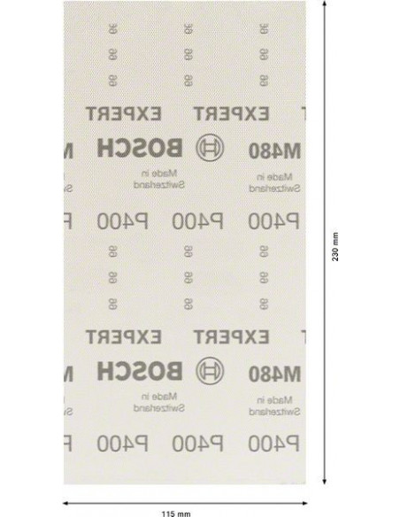 Malla de lija EXPERT M480 para lijadoras orbitales de 115 x 230 mm, G 400, 50 unidades