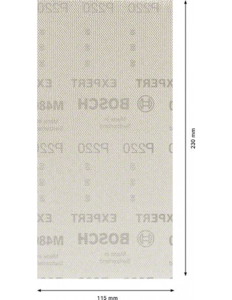 Malla de lija EXPERT M480 para lijadoras orbitales de 115 x 230 mm, G 220, 50 unidades