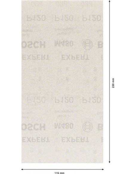 Malla de lija EXPERT M480 para lijadoras orbitales de 115 x 230 mm, G 120, 50 unidades
