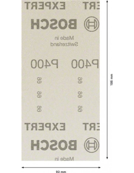 Malla de lija EXPERT M480 para lijadoras orbitales de 93 x 186 mm, G 400, 50 unidades