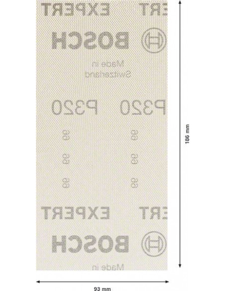 Malla de lija EXPERT M480 para lijadoras orbitales de 93 x 186 mm, G 320, 50 unidades