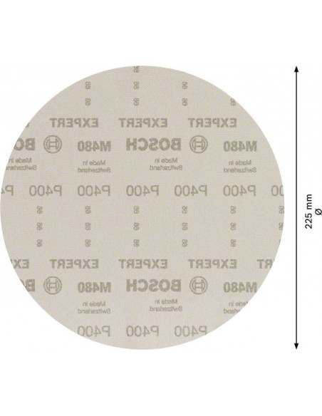 Malla de lija EXPERT M480 para lijadoras de cartón-yeso de 225 mm, G 400, 25 unidades
