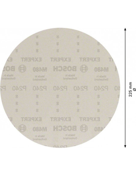 Malla de lija EXPERT M480 para lijadoras de cartón-yeso de 225 mm, G 240, 25 unidades