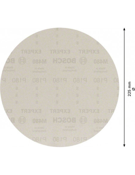 Malla de lija EXPERT M480 para lijadoras de cartón-yeso de 225 mm, G 180, 25 unidades