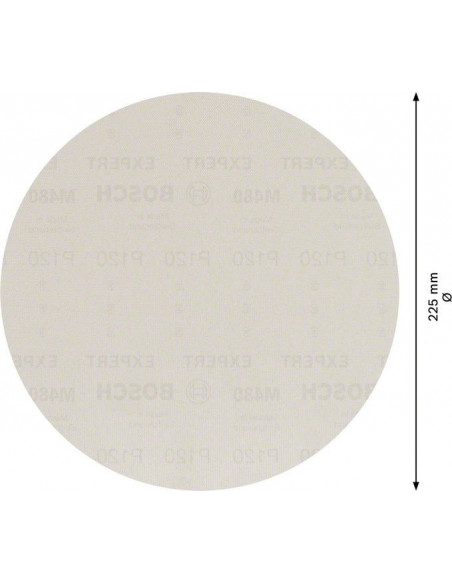 Malla de lija EXPERT M480 para lijadoras de cartón-yeso de 225 mm, G 120, 25 unidades