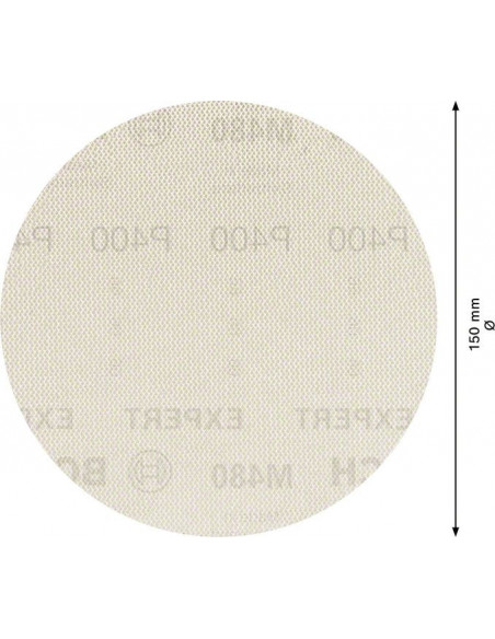Malla de lija EXPERT M480 para lijadoras excéntricas de 150 mm, G 400, 50 unidades