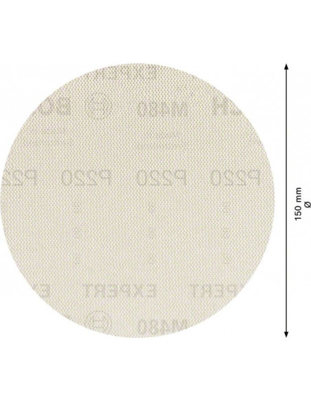 Malla de lija EXPERT M480 para lijadoras excéntricas de 150 mm, G 220, 50 unidades