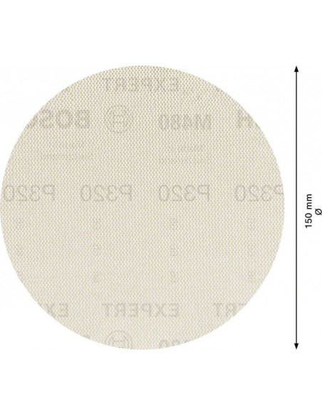 Malla de lija EXPERT M480 para lijadoras excéntricas de 150 mm, G 320, 5 unidades