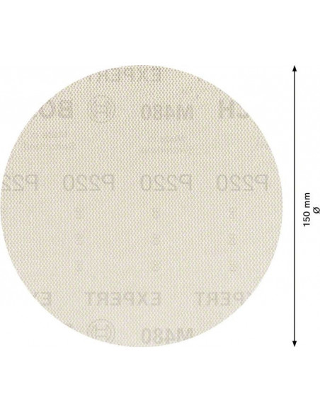 Malla de lija EXPERT M480 para lijadoras excéntricas de 150 mm, G 220, 5 unidades