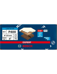 BOSCH EXPERT 2608900688 Malla de lija EXPERT M480 para lijadoras excéntricas de 125 mm, G 400, 50 unidades 2