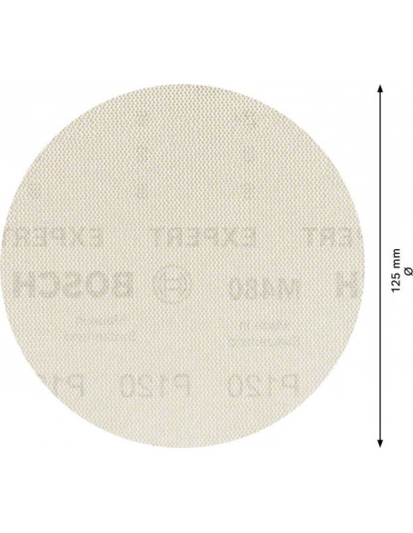 Malla de lija EXPERT M480 para lijadoras excéntricas de 125 mm, G 120, 50 unidades