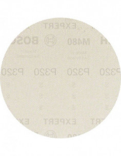 BOSCH EXPERT 2608900678 Malla de lija EXPERT M480 para lijadoras excéntricas de 125 mm, G 320, 5 unidades