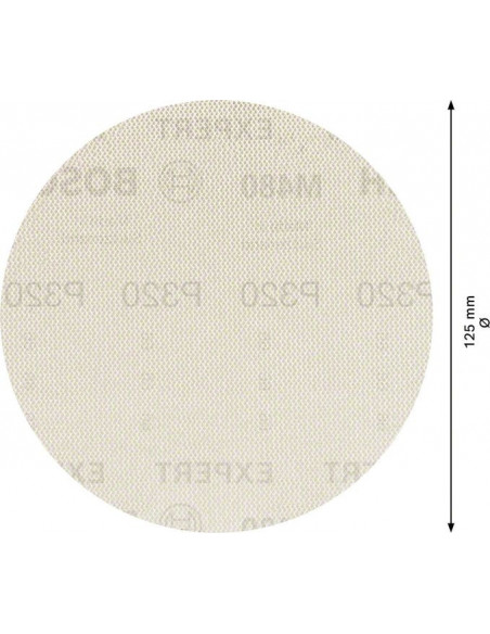 Malla de lija EXPERT M480 para lijadoras excéntricas de 125 mm, G 320, 5 unidades
