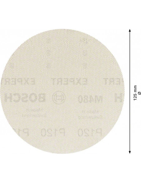 Malla de lija EXPERT M480 para lijadoras excéntricas de 125 mm, G 120, 5 unidades