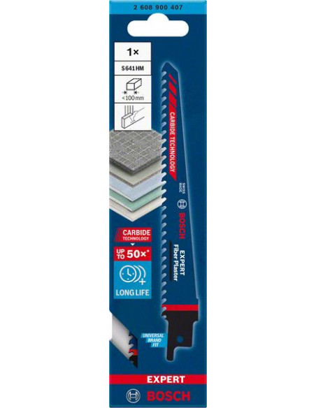 Hoja de sierra sable EXPERT ‘Fiber Plaster’ S 641 HM, 1 unidad