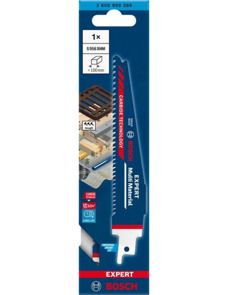 Hoja de sierra sable EXPERT 'Multi Material' 956 XHM, 1 unidad