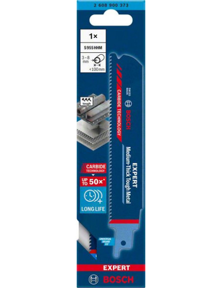 Hoja de sierra sable EXPERT ‘Medium-Thick Tough Metal’ S 955 HHM, 1 unidad
