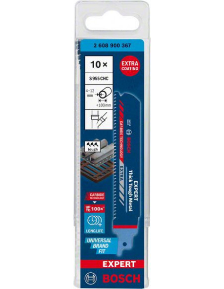Hoja de sierra sable EXPERT 'Thick Tough Metal' S 955 CHC, 10 unidades