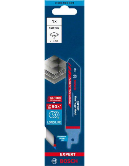 Hoja de sierra sable EXPERT 'Thin Tough Metal' S 522 EHM, 1 unidad