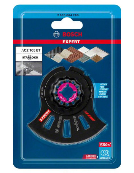 Hoja de multiherramienta EXPERT MultiMaterial Segment ACZ 105 ET, 1 unidad