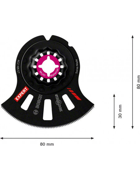 Hoja de multiherramienta EXPERT MultiMaterial Segment ACZ 105 ET, 5 unidades