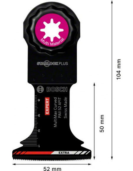 Hoja de multiherramienta EXPERT MultiMax PAII 52 APIT de 52 mm