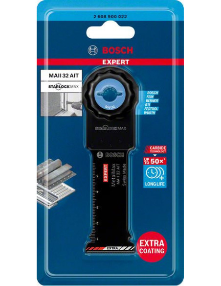 Hoja de multiherramienta EXPERT MetalMax MAII 32 AIT de 70 x 32 mm