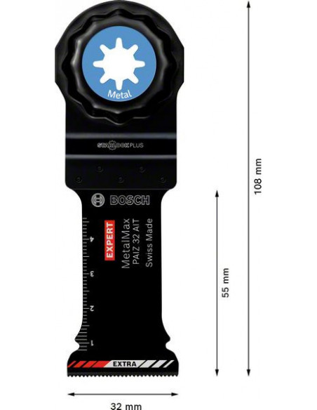 Hoja de multiherramienta EXPERT MetalMax PAIZ 32 AIT de 50 x 32 mm