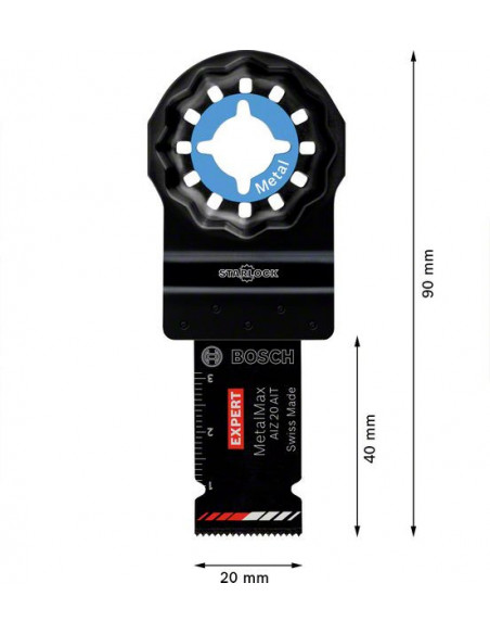 Hoja de multiherramienta EXPERT MetalMax AIZ 20 AIT de 40 x 20 mm