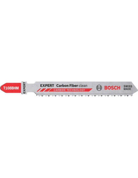 BOSCH EXPERT 2608900565 Hoja de sierra de calar EXPERT ‘Carbon Fiber Clean’ T 108 BHM, 3 unidades