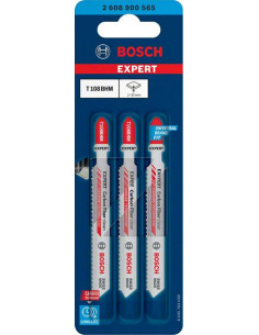BOSCH EXPERT 2608900565 Hoja de sierra de calar EXPERT ‘Carbon Fiber Clean’ T 108 BHM, 3 unidades 2