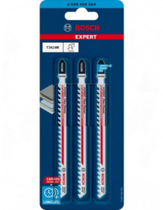 BOSCH EXPERT 2608900564 Hoja de sierra de calar EXPERT ‘Fiber Plaster’ T 341 HM, 3 unidades 2