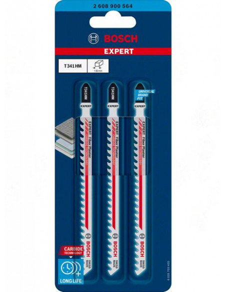 Hoja de sierra de calar EXPERT ‘Fiber Plaster’ T 341 HM, 3 unidades