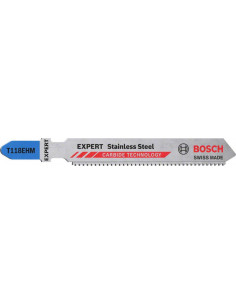 BOSCH EXPERT 2608900562 Hoja de sierra de calar EXPERT ‘Stainless Steel’ T 118 EHM, 3 unidades