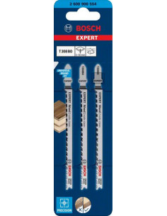 BOSCH EXPERT 2608900554 Hoja de sierra de calar EXPERT 'Wood 2-side clean' T 308 BO, 3 unidades 2