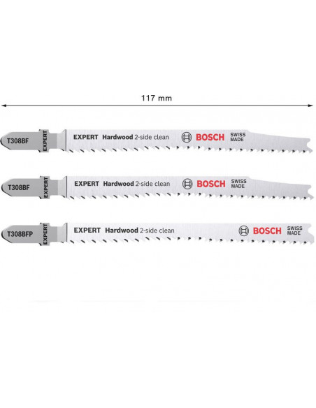 Set de 2 hojas de sierra de calar EXPERT ‘Hardwood 2-side clean’ T308BF/BFP