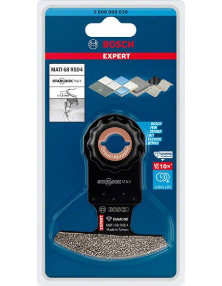 Hoja de multiherramienta EXPERT Corner MATI 68 RSD4 de 68 x 10 mm