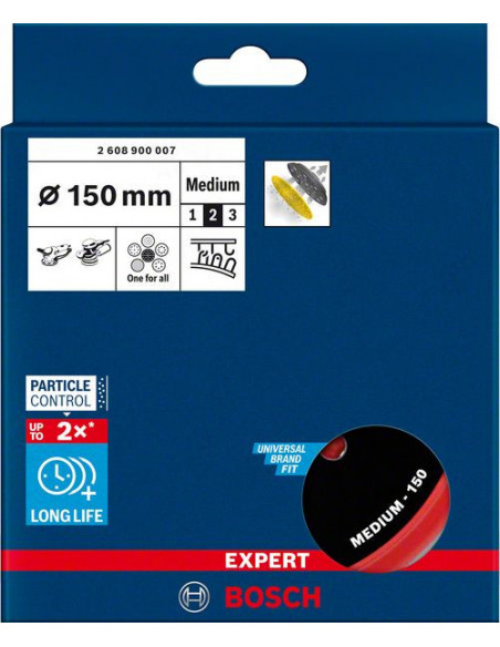 Platos de soporte multiperforados de uso universal EXPERT Multihole de 150 mm, medio