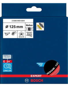 BOSCH EXPERT 2608900004 Platos de soporte multiperforados de uso universal EXPERT Multihole de 125 mm, medio 2