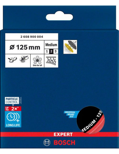 Platos de soporte multiperforados de uso universal EXPERT Multihole de 125 mm, medio