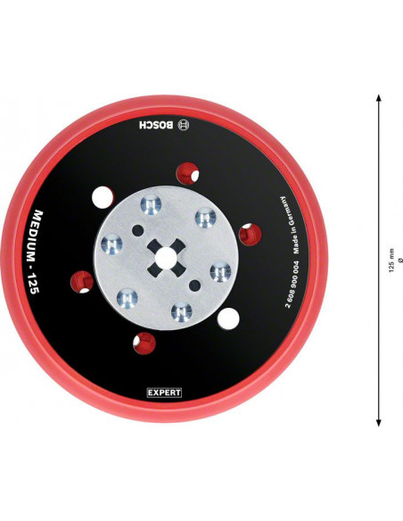 Platos de soporte multiperforados de uso universal EXPERT Multihole de 125 mm, medio